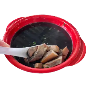 沖縄観光グルメ｜イカスミ汁のイラスト